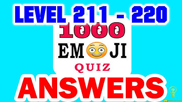1000 Emoji Quiz Level 211 - 220 - All Answers - Walkthrough ( By DINS )