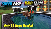 Minecraft Efficient Pillager Farm Bad Omen Farm Youtube