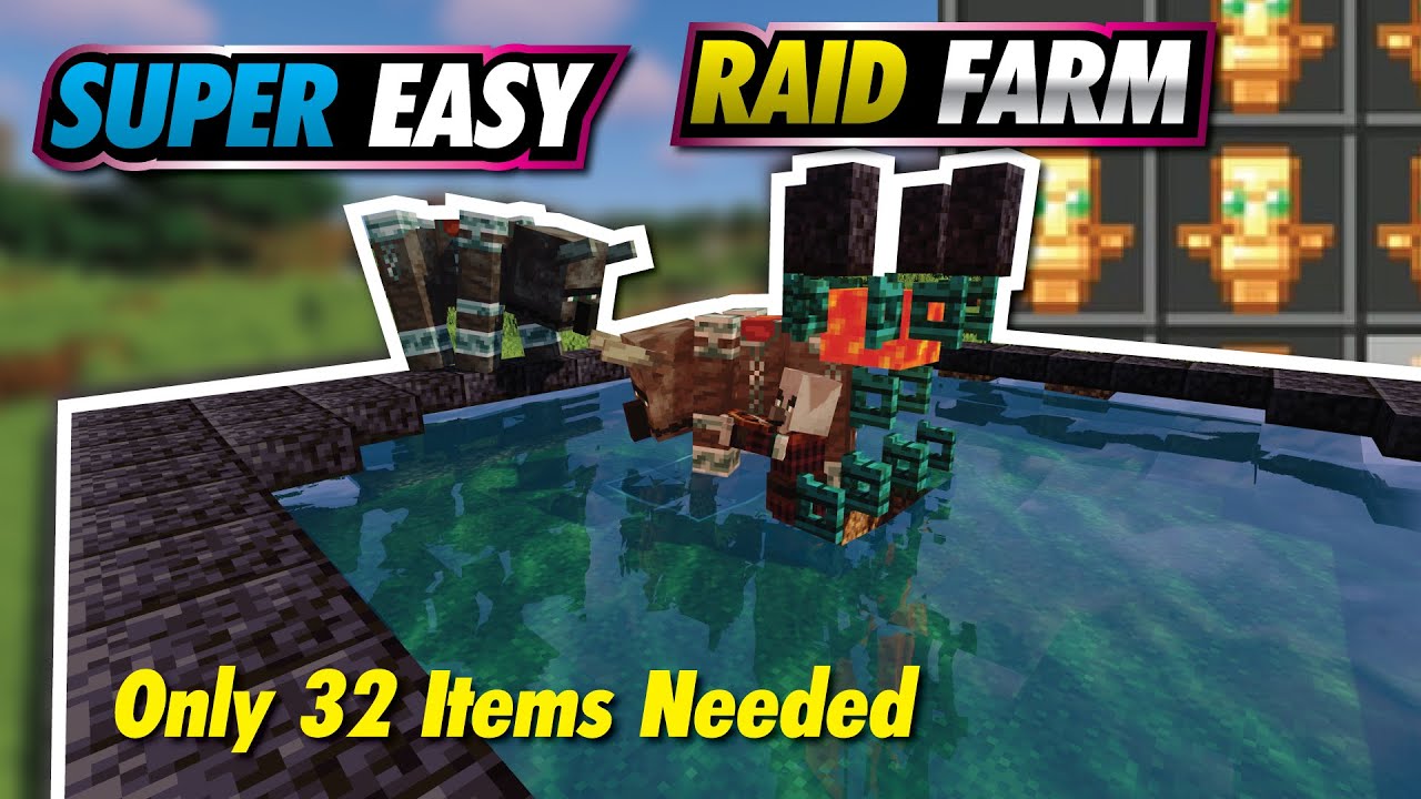 Minecraft Raid Farm | 1 HIT - EASY - FAST BUILD - YouTube