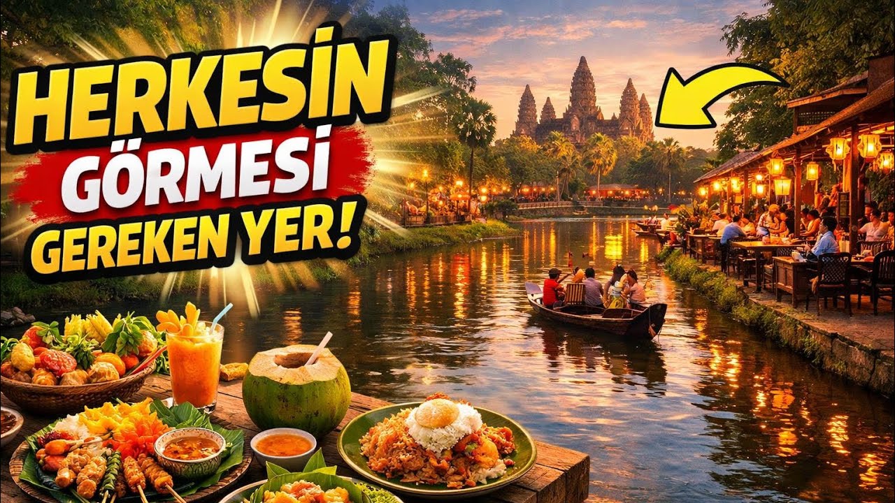 (Cambodia)Siemreap Kmer sokak lezzetleri nehir gezisi