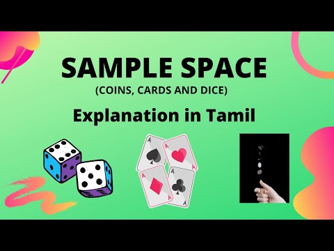SAMPLE SPACE (coins, cards and dice) || Explanation in Tamil || video 2