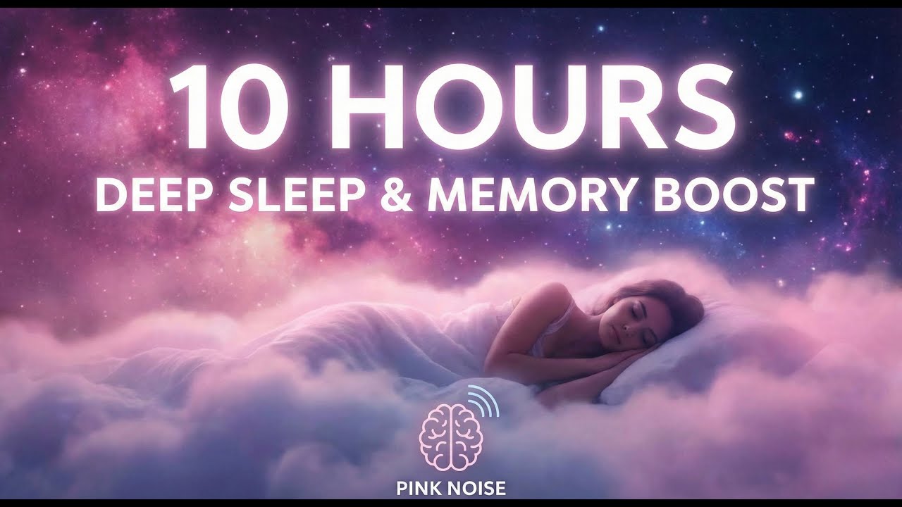 10 Hours Moderately Soft Pink Noise | Deep Sleep & Memory Boost with Soft Pink Screen