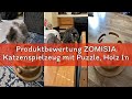 Produktbewertung ZOMISIA Katzenspielzeug mit Puzzle, Holz Interaktives Katzen Spielzeug mit Ball Tra