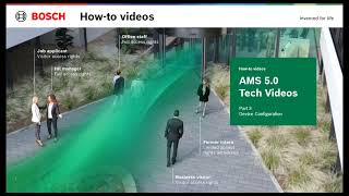 Bosch AMS 5.0 - Part 3 Device Configuration