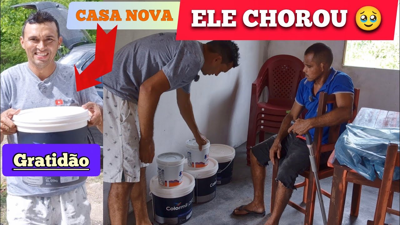 FLÁVIO EX-PEDREIRO NÃO IMAGINAVA QUE FOSSEM CHEGAR TANTAS SURPRESAS E CHORA DE GRATIDÃO 🥹