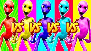 COLOR DANCE CHALLENGE Dame Tu Cosita VS Patila VS Me Kemaste VS Bad Santa Alien dance challenge