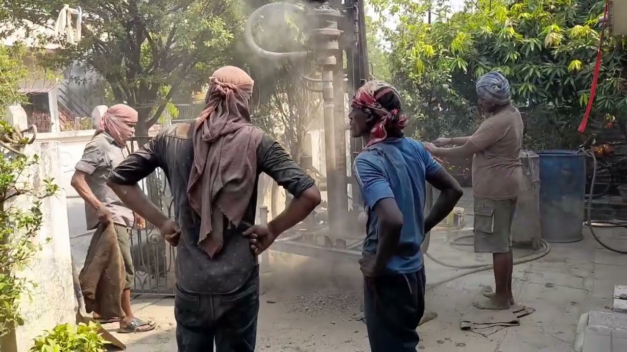 Borewell drilling at home