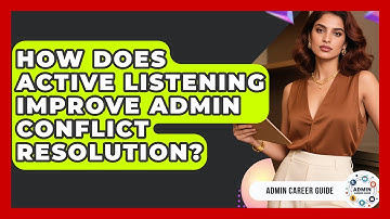 How Does Active Listening Improve Admin Conflict Resolution? - Admin Career Guide