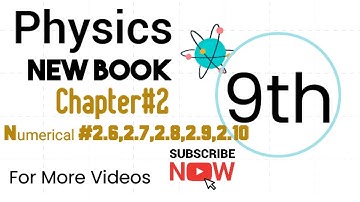 Chapter 2, Numerical 2.6 to 2.10, Kinematics, New Book Physics, Class 9th