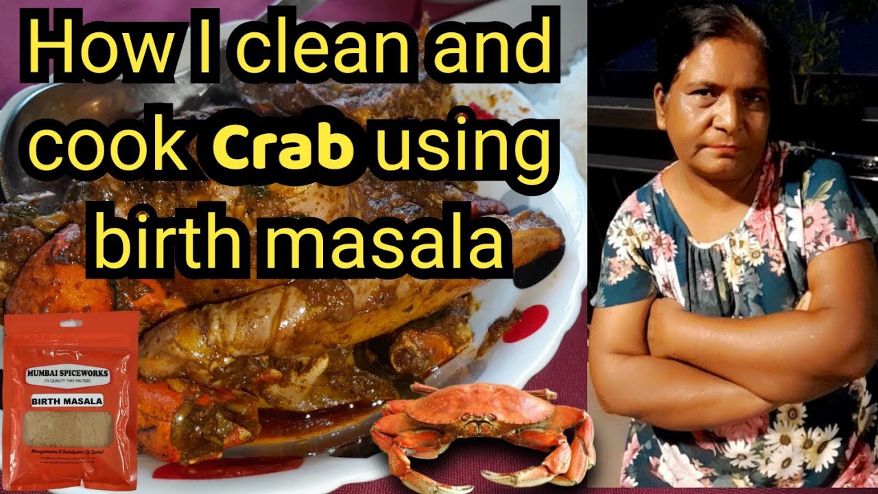 How I clean and cook crab curry using birth masala on a cold day.Home remedy for flu. A must try