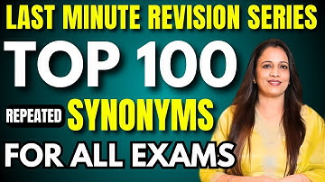 Top 100 Most Repeated Synoyms For All Exams | Last minute revision series  | English With Rani Ma