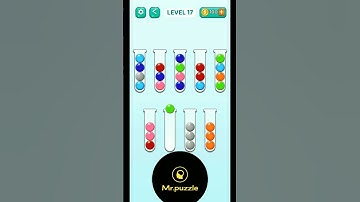 Ball sort puzzle game level 17 #ballsort #puzzle #puzzlegame #connectthedots #ballsortpuzzlesolution
