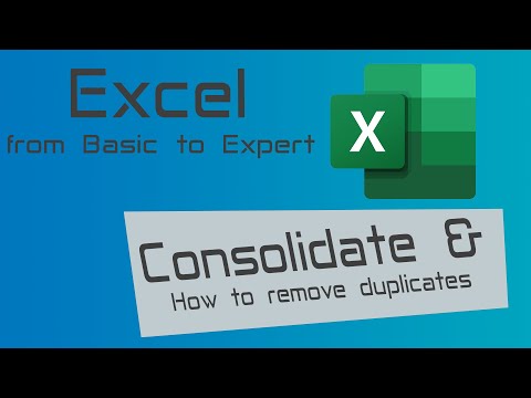 Excel: From Basics to Expert - Consolidate and Remove Duplicates