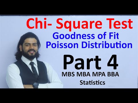 Chi Square Test Part 4 Goodness of Fit Poisson Distribution Hypothesis MBS/MBA/MPA/BBA  Statistics