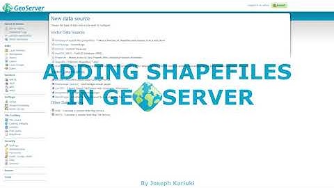 Geoserver Tutorial 3 - How to Add ESRI Shapefiles in GeoServer