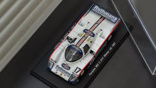 Basic Decal Application Unboxing Porsche 962C Le Mans 1987 Winner Spark 143