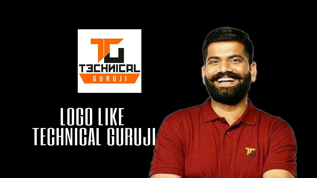 How to make logo like technical guruji ,and othe youtubers In 2 sec ...