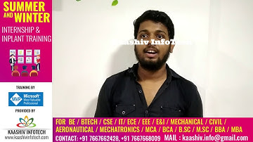 Student Success Story -  Internship Training for IT