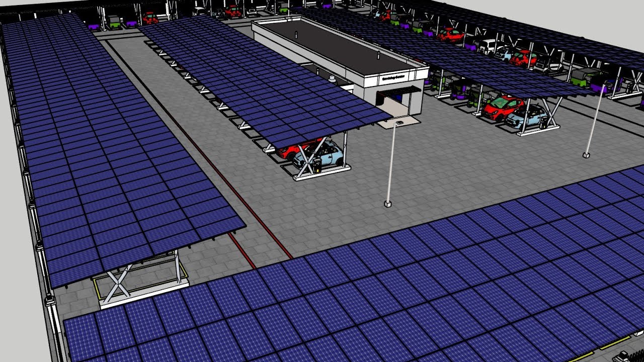 Solar System Caging Solar System Battery Charging Station 3d Design Animation Video - YouTube