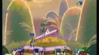 Brawl Minus Teams: Ness and Ike vs Sonic and Marth