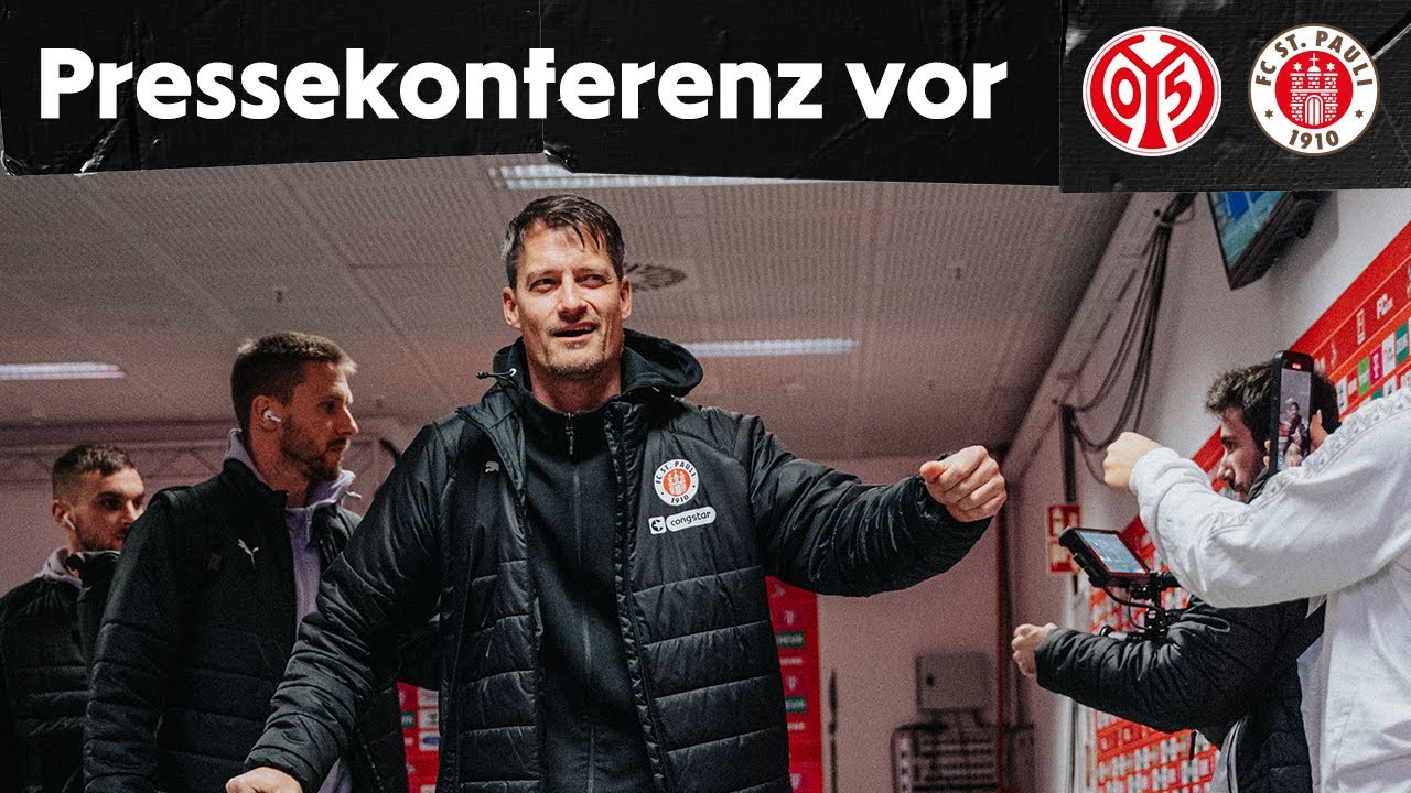 Die Pressekonferenz vor dem Spiel bei Mainz 05