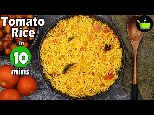 Tomato Rice Recipe | Thakkali Sadam Recipe | Instant Rice Recipe |Variety Rice Recipes| Lunch Recipe | She Cooks