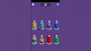 Nuts sort master level 23 quick solution without using any uno