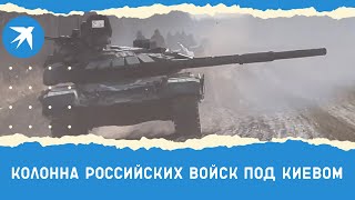 Колонна российских войск под Киевом