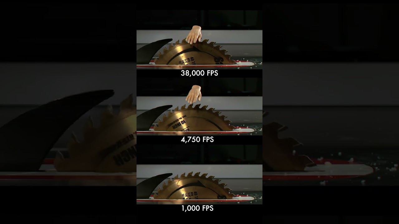 Sawstop vs tiny hand - Never Before Seen 38,000 FPS Slow-Mo Video