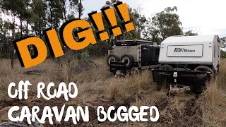 Part Two: Recovering 23 foot Off Road Caravan Bogged in Carnarvon Gorge Ka Ka Mundi with 4x4 Truck