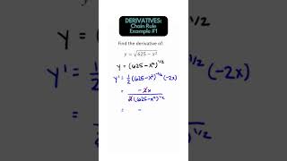 DERIVATIVES: Using Chain Rule Example 1  #math #calculus #apcalculus