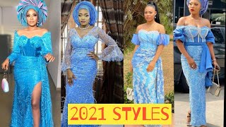 GORGEOUS ROYAL BLUE COLOUR ASO-EBI STYLES FOR OWAMBE/ PARTIES IN 2021