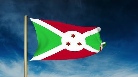 Burundi Flag Slider Style. Waving In The Wind With Cloud Background Animation Stock Animation