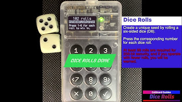 5 How to do COLDCARD Dice Rolls seed entropy