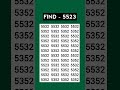 🍀 Think you're a genius? Try this focus test – find 5523! #shorts