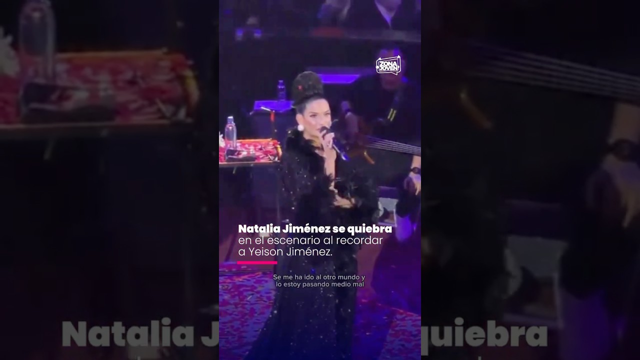 Natalia Jiménez llora en el escenario al recordar a Yeison Jiménez