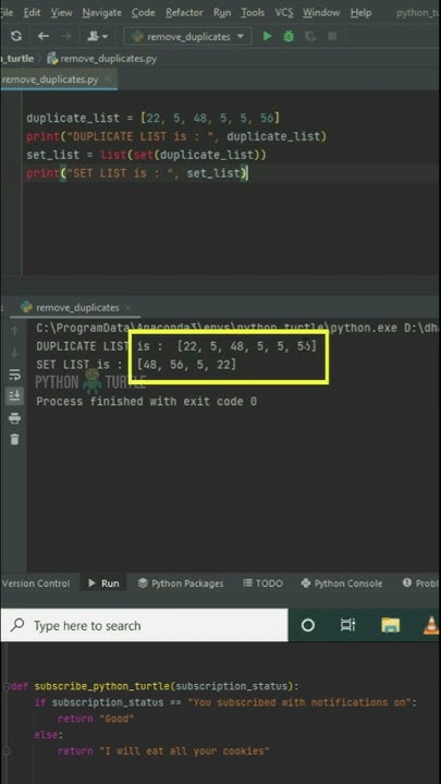 Python program to remove duplicate elements from a list | python tamil ...