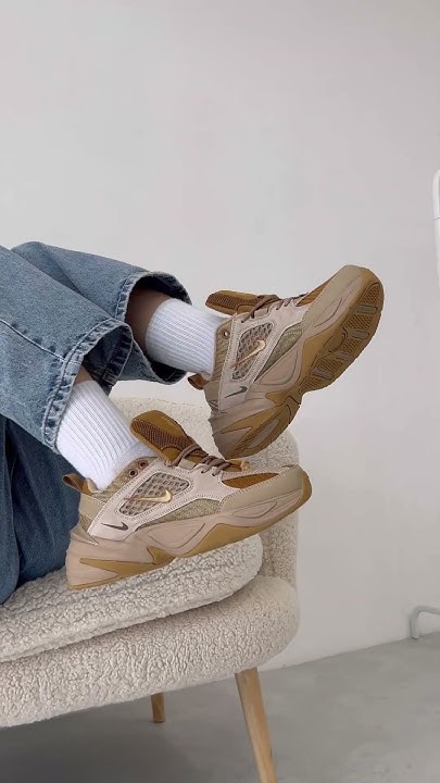 Женские текстильные кроссовки Nike M2k коричневые, Кеды женские Найк ...