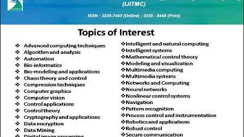 International Journal of Information Technology, Modeling and Computing (IJITMC)