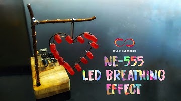 ne555 breathing effect | Fade ON fade OFF led light | ne555 projects | breathing led flasher |