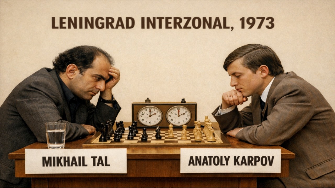 Mikhail Tal vs Anatoly karpov - Leningrad Interzonal, 1973