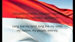 Indonesian National Anthem - "Indonesia Raya" (ID/EN)  - Durasi: 2:12. 