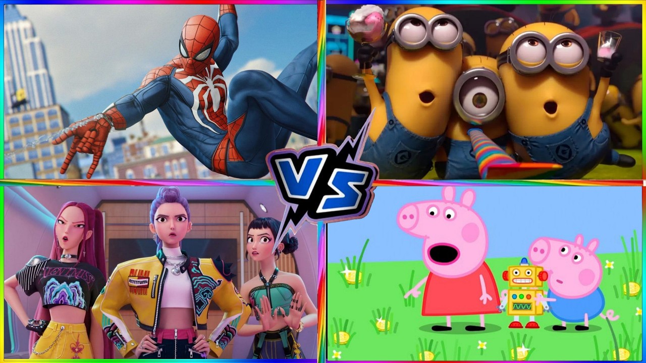 SPIDERMAN & MINION & KPOP DEMON HUNTERS & PEPPA PIG 45