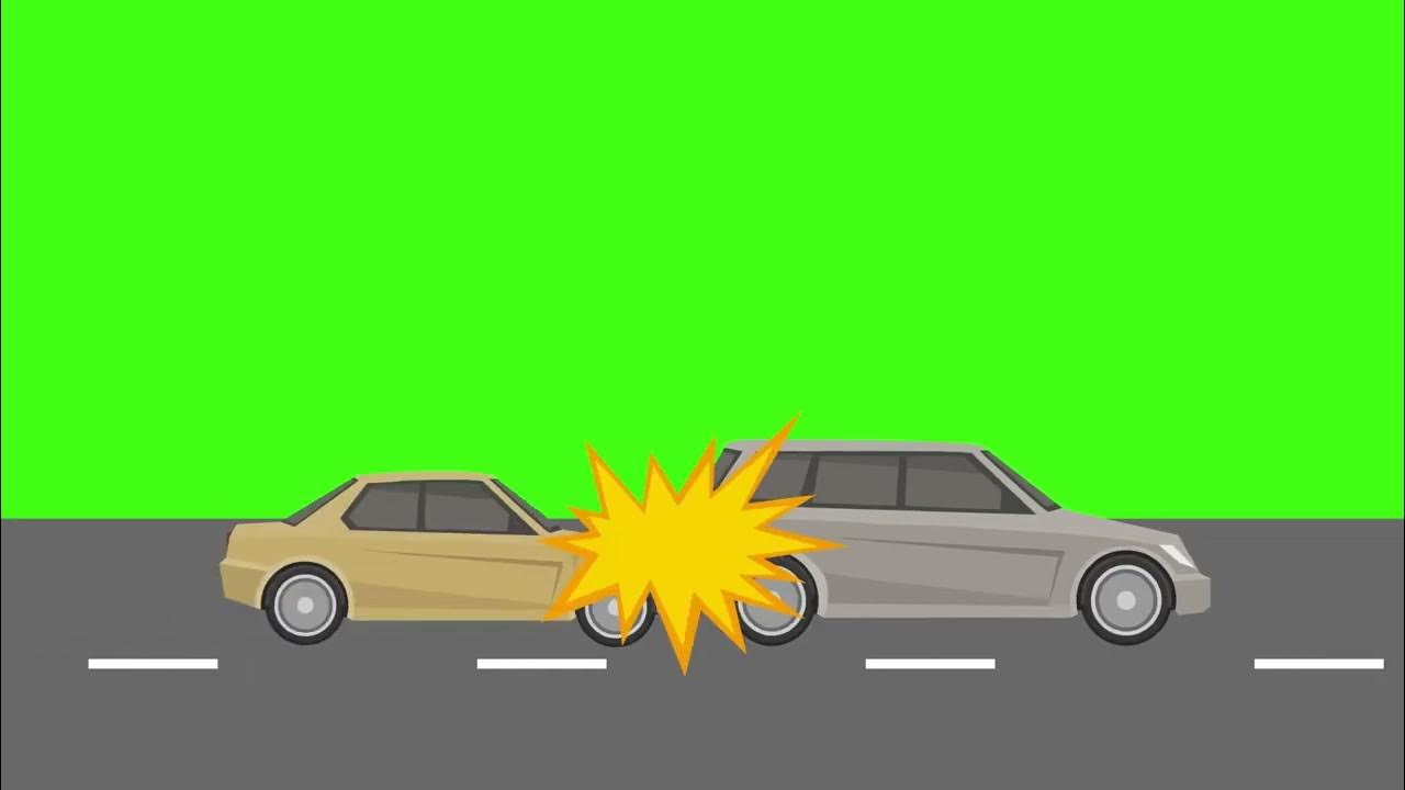 animated car accident green screen/Green screen car accident/Free green
