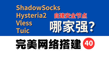自建安全抗封锁节点+BBR，ShadowSocks、Tuic+TLS、Vless+Reality、Hysteria2+TLS 哪家强？完美网络40