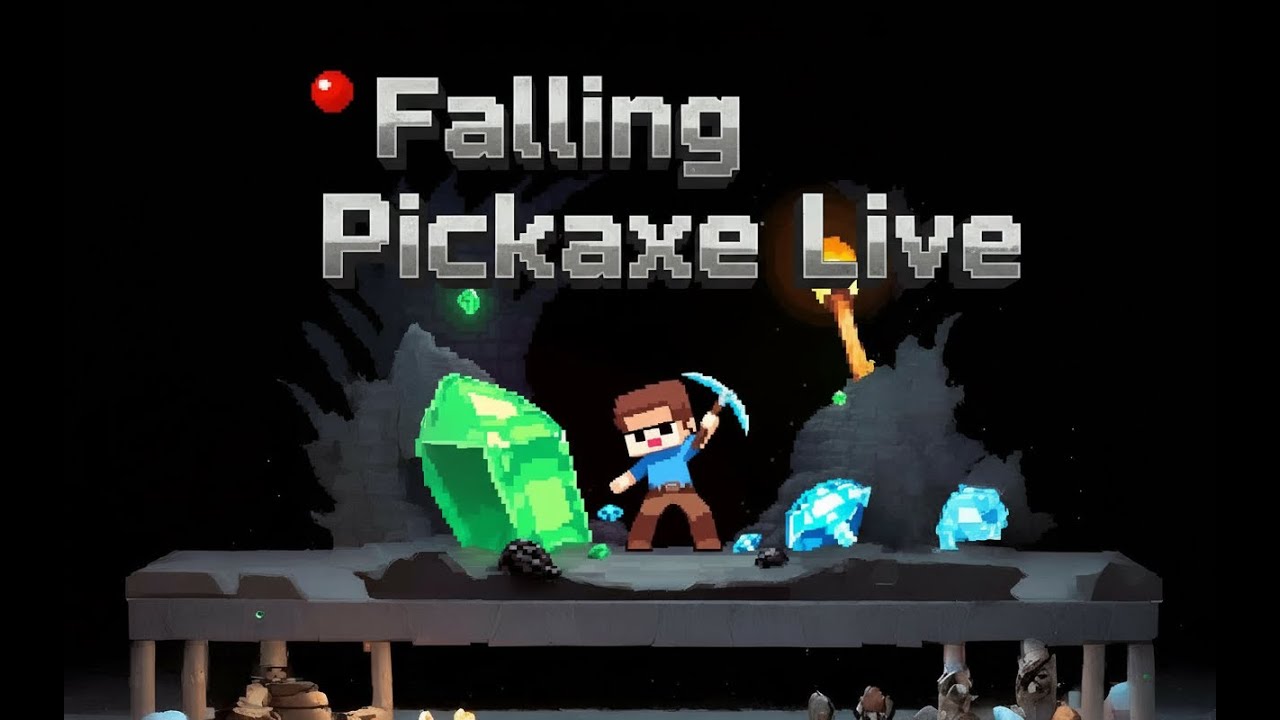 Live Falling Pickaxe Minecraft 