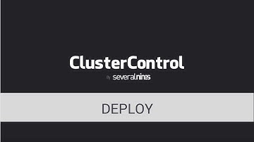 Database Deployment with ClusterControl - Product Demonstration