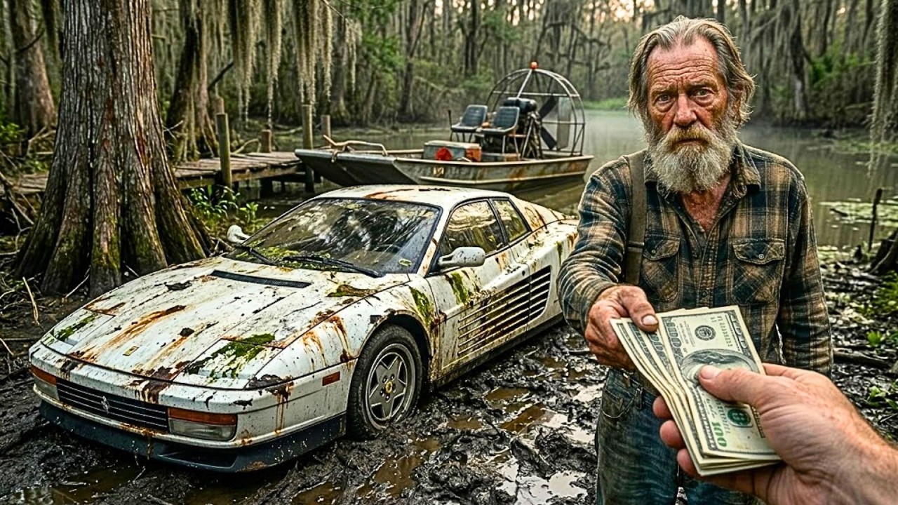 Restoring Completely DESTROYED Miami Vice Testarossa $300 Swamp Boat Find | FULL ASMR