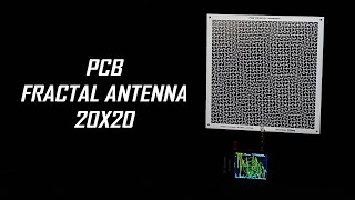 PCB fractal antenna based on the Hilbert curve 20х20 см