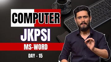 MS WORD  | JKPSI | BSF HEAD CONSTABLE | JKSSB | SSC CGL